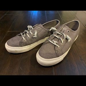 Sperry’s Gray Glitter Sneakers